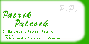 patrik palcsek business card